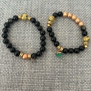2 beaded bracelets by The Lace Project